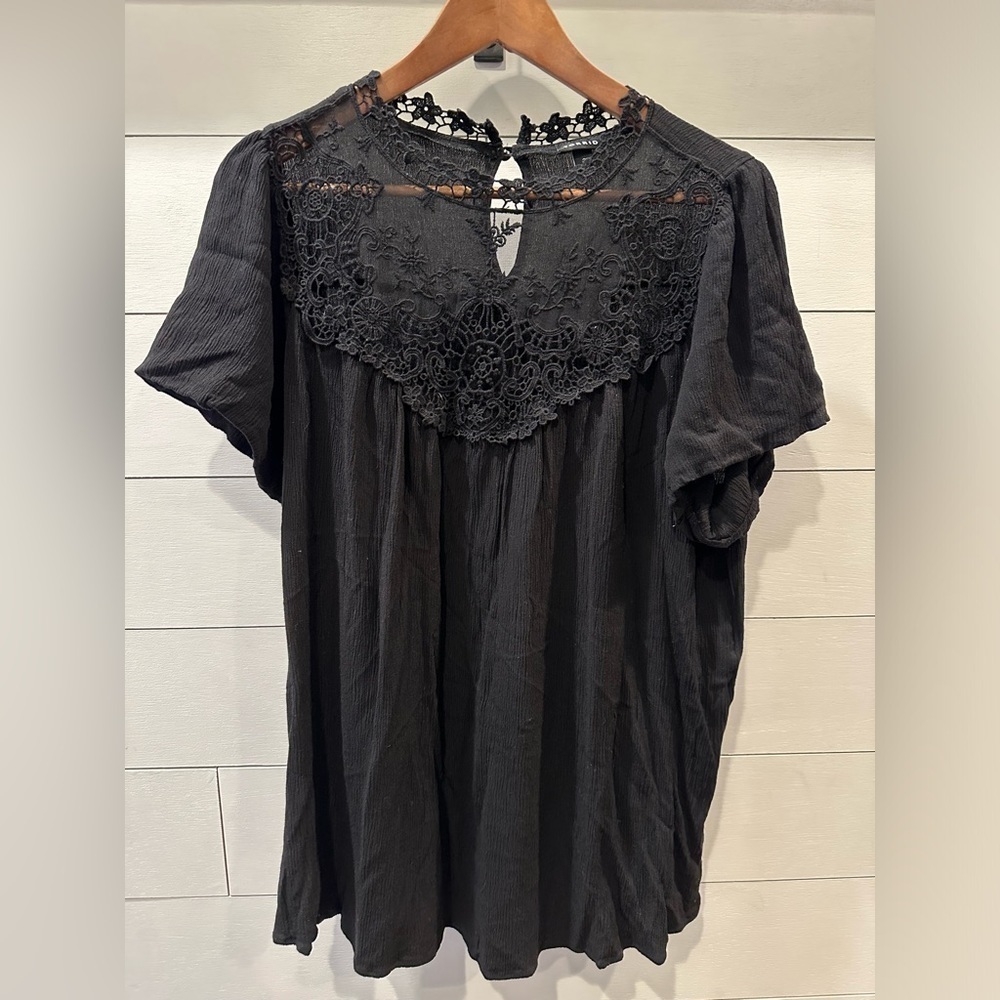 Torrid Lace Gauze Blouse- size 2